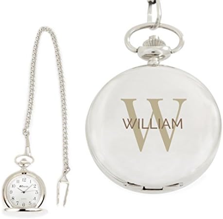 Personalised Engraved Silver Pocket Watch. Men's Gift. Free engraving