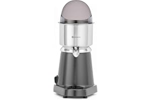 HENDI Zitruspresse, Elektrisch, inklusief Sprizschutz, 1500 Umdrehungen pro Minute, 3 verschiedenen ABS Presskegeln, 230V, 18