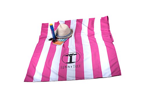 Preisvergleich Produktbild Funny Tree Badetuch (Pink, 90cm x 180cm)