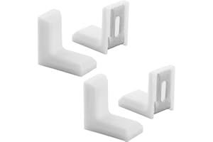 MroMax Équerre d'angle en plastique en forme de L Marron/blanc 29 x 18 x 29 mm, MRO190731C-0051, blanc, 15pcs