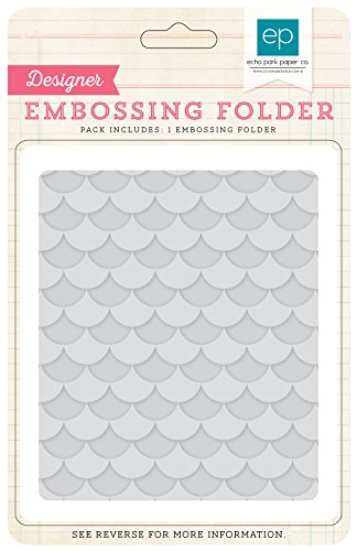 Echo Park Paper Plastic Embossing Folder 5-inch x 5.875-inch-Layered Scallops