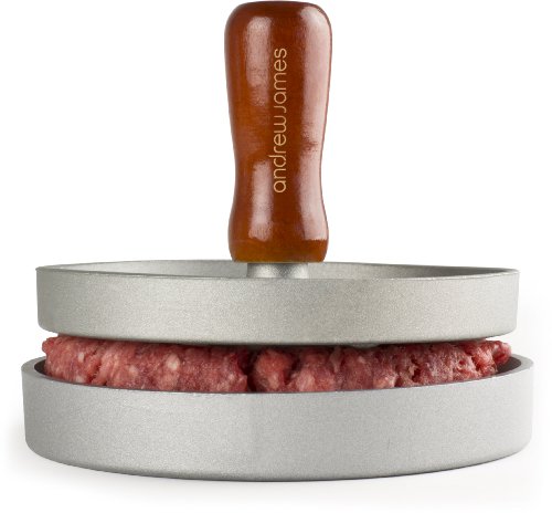 Andrew James – Hamburgerpresse mit Holzgriff für ¼ Pfund Burger + 100 Wachsscheiben – Ideal für Sommer BBQs – Auseinandernehmbar für Einfache Reinigung - 2