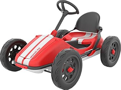 Chillafish Monzi, go kart pliable innovant s'ajustant sans outils. Libère le démon de la vitesse qui se cache en toi!, rouge