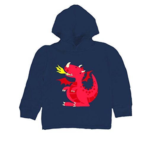Inda-Bayi Baby-Toddler-Kids Heavy Cotton Hoodie T-shirt - red dragon
