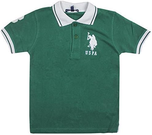 Boys USPA Motif US Polo Tipped Collar T-Shirt Cotton Top Tee sizes from 3 to 13 Years