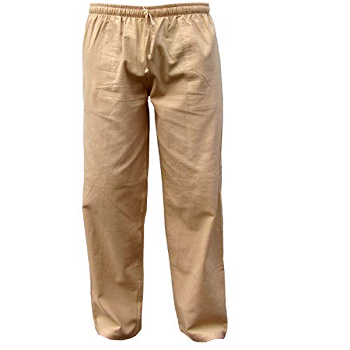 Panasiam®  Pantalones y camisas de verano, de suave y confortable algodón natural, 100% puro Hose in beige 46