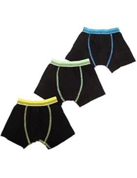 Jungen Boxer Shorts mit Kontrast Bund (3er Packung)