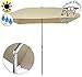 Produktbild PREMIUM XXL Sonnenschirm, Balkonschirm weiß-beige / naturweiss, 200 x 150 cm, viereckige Form / 8 Streben / 4-eckig massiv robust, Strandschirm, Marktschirm beige-weiß, Strandschirm,Sonnendach /Sonnenschutz Dach, XXL-Klappschirm, Gartenschirm extrem wetterfest, klappbar, tragbar, seewasserfest, hochwertig robust stabil, Sonnenschutz, stabiler Schirm Klappschirm, beige / naturweisse Strandschirme, Sonnenschirme, Sonnenschirm-Tische, Regenschirm Picknickschirme