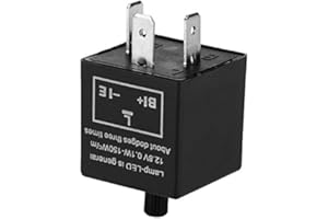 KEENSO Relé intermitente LED de 12 V de 3 pines ajustable, relé de luz LED intermitente, relé indicador CF13-JL02 para luz intermitente (2 piezas), popular, 2 PC