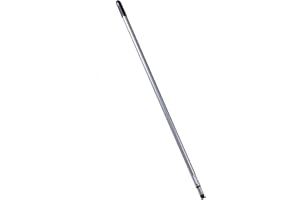 BawiTec Qualitäts Teleskopstiele stufenlos verstellbar ausziehbar mit Gewinde und Aufhängekappe Stiel Metallstiel für Besen,Schrubber,Wischer Teleskopstange Telesstiel (1 Stiel, grau, Profi, 200cm)