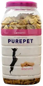 Purepet Mutton Flavour, Real Chicken Biscuit, Dog Treats- Jar, 455g