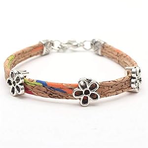 The Eco Owl Cork Bracelet, Bracelets, Natural Jewellery, Wood Bracelet, Wooden Yoga Charm, Bracelets for Women, Woman's Chain, Unisex, Vegan. BR 222 Colour