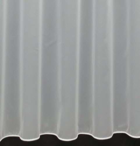 PLAIN IVORY CREAM NET CURTAIN WITH WEIGHTED HEM FOR PERFECT HANGING - 58" DROP - SOLD BY THE METER - NETS AT HOME