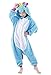 Produktbild RandLand Kinder Einhorn Kostüm Tier Erwachsene Schlafanzug kigurumi Cosplay Pyjama XXX-Small, Blue Unicon