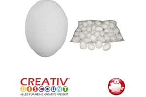 CREATIV DISCOUNT® NEU Watte-Eier, Weiß, 60mm, 50 STK. im Beutel