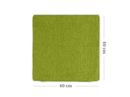Kissenhüllen in Struktur-Optik – erhältlich in 23 modernen Farben und 3 verschiedenen Größen, Doppelpack Kissenhüllen 40 x 40 cm, hellgrün - 6