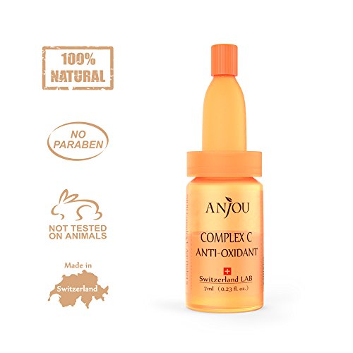 Anjou Schweizer Vitamin C Serum für das Gesicht – Organische Antialterung & Antifalten Treatment, wöchentliche Anwendung – 7ml - 6