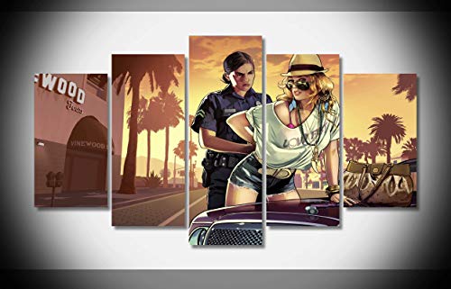 Preisvergleich Produktbild Mcanvas GTA Leinwandbild, 5 Stück, Large