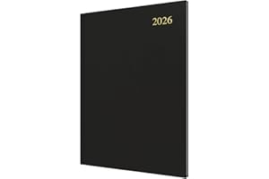 Collins Agenda semainier 2026 12 mois, couverture rigide A4, noir (ESSA43.99-26)