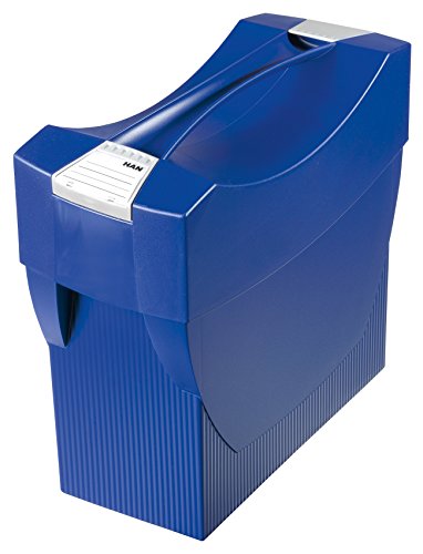 HAN 1901-14, Hängemappenbox SWING-PLUS mit Deckel, Das mobile Büro. Innovatives Design für 20 Hängemappen, integrierter Köcher, blau - 2