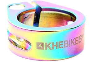 KHEbikes - Morsetto reggisella per BMX, 25,4 mm, in alluminio 7005, 28 g, con logo laser - W111