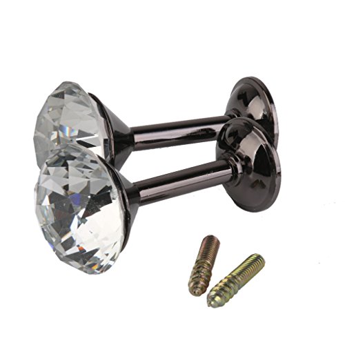 Faux Diamant Vorhang Vorhang tiebacks Tür Tassel Haken 2 Stk. (Schwarz) - 6
