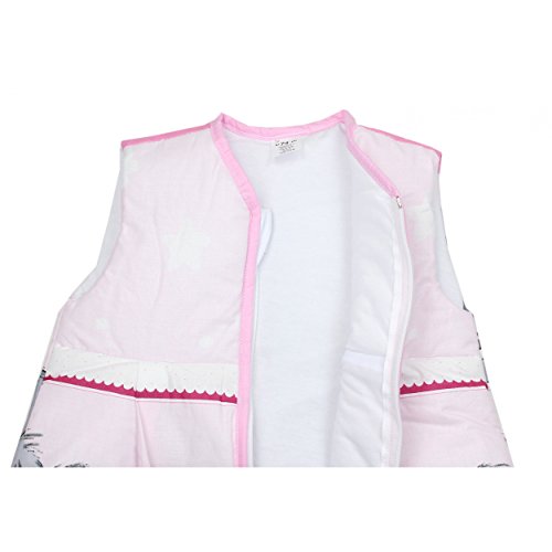 Babyschlafsack ohne Ärmel Kinderschlafsack Wattierter Baby Schlafsack Eulen Giraffe Elefanten - 4