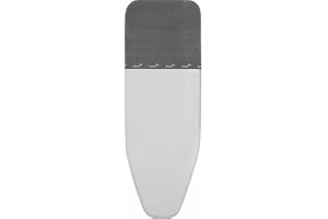 Vileda Rapid Ironing Board Cover, Foam Pad, Metalized Cotton, Heat Reflecting, Universal Size (30-45 x 110-130) - Grey Metallic