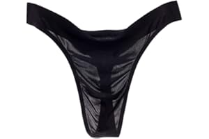 Alienjoy Męskie stringi tanga seksowna bielizna męska Low Rise G-stringi Ice Silk Slips gładkie bezszwowe przezroczyste stringi majtki