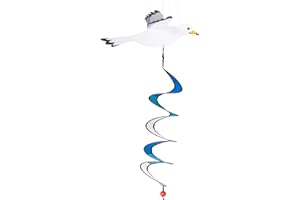 CIM Windspiel - Sturmmöwe Twister - UV-beständig und wetterfest - Motiv: 29x36cm - Spiralen-Ø: 10cm - Länge: 75cm - inkl. Kugellagerwirbelclip