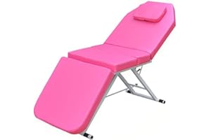 Donened 182 x 60 x 60 cm, lettino da massaggio, pieghevole, portatile, fino a 200-250 kg, con poggiatesta (rosa)