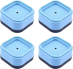 Shock and Noise Cancelling Washing Machine Support, Noise Reducing and Anti Slip Anti Vibration Rubber Washing Machine Feet Pads, Anti-Walk Dryer Washer Vibration Pads,Washing Machine Stabilizer