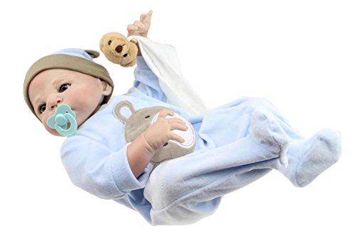 58CM /23 Inch Full Body Vinyl Reborn Babies Boy Dolls Realistic Lifelike Baby Toy Birthday Xmas Gift