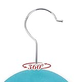 Songmics 20 Stück Kinder-Kleiderbügel mit Samt überzogen, 30 cm , 360 Grad drehbar, Antirutsch, Blau CRF20Q - 3