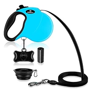 PHILORN Correa Extensible Perro, 5m Cuerda para Perros Retráctil y Reflectante – Sin Enredos, Desbloqueo y Bloqueo con un Botón, Mango Antideslizante, para Perro Pequeño/Medio/Grande de hasta 110 lbs