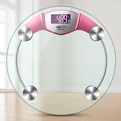 DWW-weight scales Weight scale High-precision household transparent tempered glass Extra-large digital display Digital Scale 31cm ( Color : Pink )