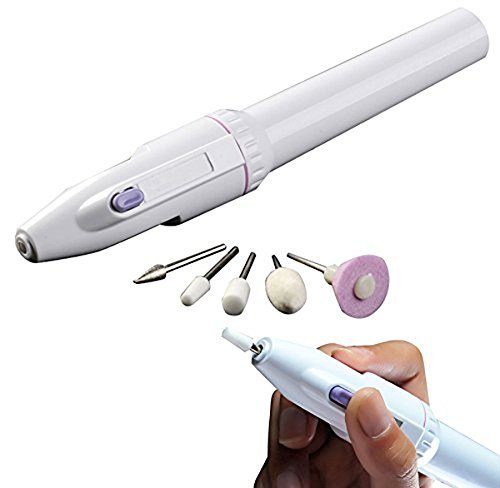 Vinmax 5 in 1 Electric Nail Trimming Kit Pen Shape Salon Shaper Manicure Pedicure Set Kit Automatic Nail Polish Tools