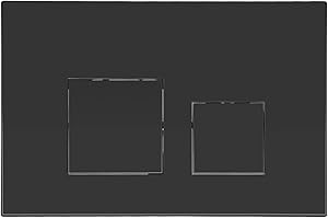 GXPJYCFOB Plaque De Commande Wc,Plaque De Déclenchement,Double Déchargement,Avec Jeu De Tiges D'Échappement,Cadre De Fixation,Plaque D'Actionneur Compatible Avec Geberit Sigma 01,20,30,50,Up 320,300 (Noir)