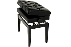 STEINHOVEN SYMPHONY Adjustable Piano Stool With Book Storage (Polished Ebony)
