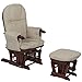 Tutti Bambini GC35 Deluxe Glider Chair & Stool (Walnut)