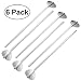 Produktbild BESTONZON 6 Stück Rührer Löffel - Edelstahl Herzform Metall Trinkhalm wiederverwendbare Strohhalme Cocktail Löffel Set