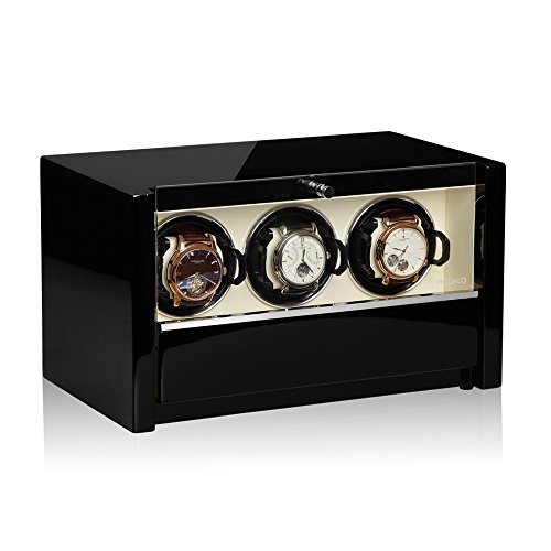 Modalo Clasico MV3 Uhrenbeweger fr 3 Automatikuhren in schwarz beige 3303123 Modalo Clasico MV3 Uhrenbeweger fr 3 Automatikuhren in schwarz beige 3303123