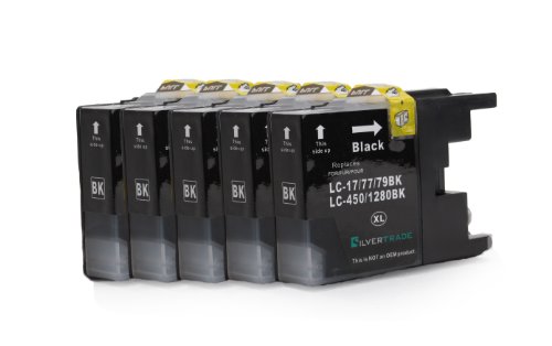 5x schwarz XL Patronen kompatibel zu Brother LC1280BK für Brother MFC-J5910DW, MFC-J6510DW, MFC-J6710DW, MFC-J6910DW