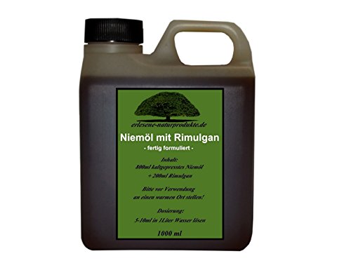 Niemöl mit Rimulgan (Emulgator) 1 Liter / Niem Neem ***FERTIG GEMISCHT***von erlesene-naturprodukte.de