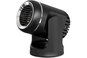 IBEAFILLY Chauffage Voiture Portable, 12V 240W Radiateur Soufflant, Dégivreur de Pare-Brise de Voiture, Chauffage Rapide Chauffage Soufflant, 2 en 1 Chauffage Electrique Avec Prise Allume-cigare Et Rotation 360