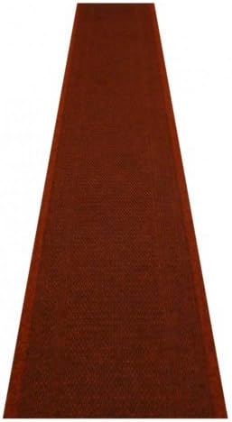 47 Sizes Available - Aztec Red - Sisal Style Carpet Runner Rug Door Mat - Any Length Runners for Hall, Hallways, Passage, Corridor, Kitchen, Caravans
