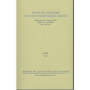 Eloge de l'anarchie par deux excentriques chinois Livre en Ligne - Telecharger Ebook