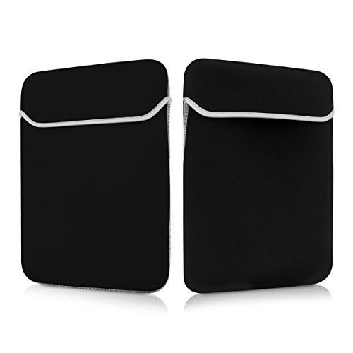 kwmobile Laptoptasche Neopren Sleeve für 12,5″ 13″ 13,3″ Laptop / Ultrabook – Notebook Tasche Schutzhülle Laptop Case Hülle in Schwarz – z.B. geeignet für Apple, Samsung, Lenovo, Asus - 5