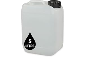 POWERCHEM 5L JERRY CAN - UN Approved Stackable Bottle Container + 51mm Tamper Evident Cap | Perfect for Storage of Water Liquid NATURAL