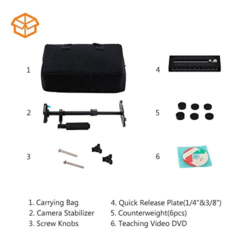 Stablisateur A Main Stablisateur Vid  o Professionnel 40cm avec Plateau Rapide 1 4    et 3 8  Vis  1 1-9 5lbs   pour Cam  ra Cam  scope DV SLR DSLR Sony Canon Nikon Pentax Olympus Fuji etc